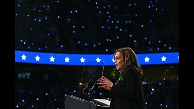 TOPSHOT - US Vice President and Democratic presidential candidate Kamala Harris speaks at a campaign event in Greensboro, North Carolina, on September 12, 2024. (Photo by Jim WATSON / AFP) (AFP) TOPSHOT - US Vice President and Democratic presidential candidate Kamala Harris speaks at a campaign event in Greensboro, North Carolina, on September 12, 2024. (Photo by Jim WATSON / AFP) (AFP)