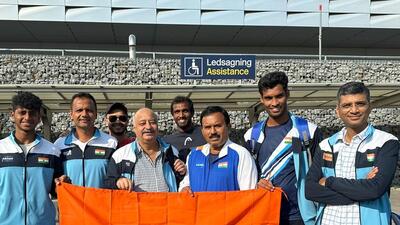 The Indian squad without singles No.1 Sumit Nagal and No.3 Sasikumar Mukund wears a largely new look. (AITA/TWITTER) The Indian squad without singles No.1 Sumit Nagal and No.3 Sasikumar Mukund wears a largely new look. (AITA/TWITTER)