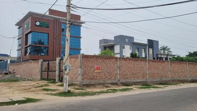 The semi-built residential plot owned by former state finance minister Manpreet Singh Badal in Bathinda's Model Town, Punjab, on Thursday. (HT Photo) The semi-built residential plot owned by former state finance minister Manpreet Singh Badal in Bathinda's Model Town, Punjab, on Thursday. (HT Photo)