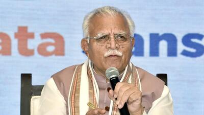 Union Housing and Urban Affairs Minister Manohar Lal Khattar addresses a press conference in Delhi on Friday. (ANI) Union Housing and Urban Affairs Minister Manohar Lal Khattar addresses a press conference in Delhi on Friday. (ANI)