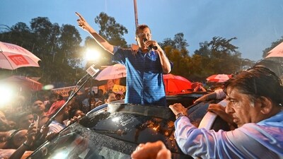 Shortly after getting released from Tihar Jail, Arvind Kejriwal addressed the crowd gathered for his welcome. (HT Photo/ Sanchit Khanna) (HT Photo) Shortly after getting released from Tihar Jail, Arvind Kejriwal addressed the crowd gathered for his welcome. (HT Photo/ Sanchit Khanna) (HT Photo)