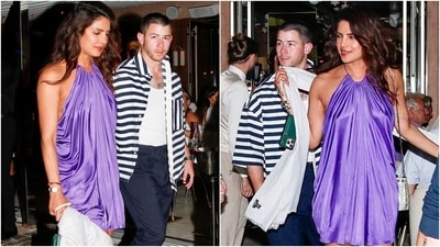 Priyanka Chopra clicked with Nick Jonas in St Tropez. (Instagram ) Priyanka Chopra clicked with Nick Jonas in St Tropez. (Instagram )