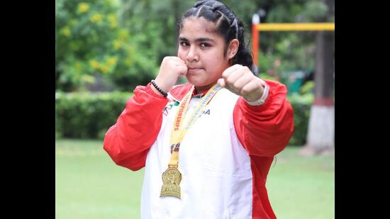 Gurseerat Kaur, 14, is a student of Mount Carmel School, Sector 47, Chandigarh. (HT Photo)