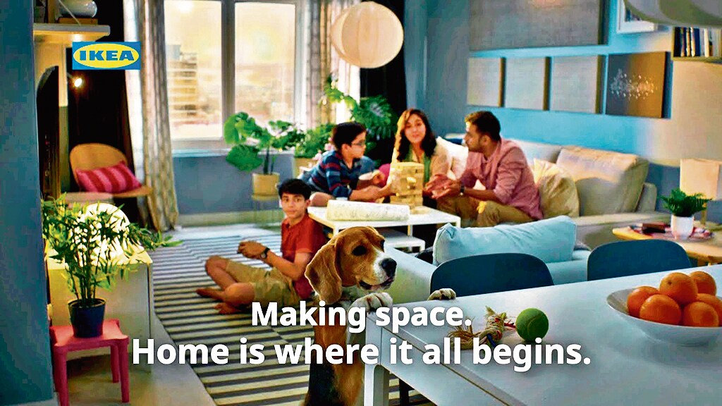 From travel and leisure to sofas and dinnerware, the change in format is visible in the pervasive ‘rule of four’. Above, an advertisement for Ikea.