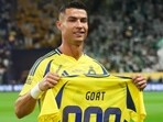 Cristiano Ronaldo received a special GOAT jersey. Cristiano Ronaldo received a special GOAT jersey.