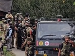 Security personnel during an encounter with militants at Chak Tapper Kreeri Pattan area, in Baramulla district, Jammu and Kashmir
(PTI Photo)