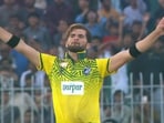 Shaheen Afridi with his trademark celebration after dismissing Babar Azam Shaheen Afridi with his trademark celebration after dismissing Babar Azam