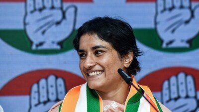 Wrestler-turned-politician Vinesh Phogat. Wrestler-turned-politician Vinesh Phogat.