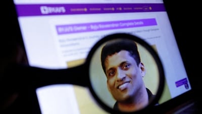 Byju's crisis: BYJU'S owner Byju Raveendran photo is seen on his company web page in this illustration. (Reuters)