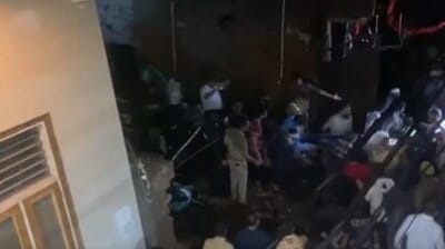 Rescue operations underway at Zakir Colony of Meerut, wherein a building collapsed on Saturday. (ANI/X) Rescue operations underway at Zakir Colony of Meerut, wherein a building collapsed on Saturday. (ANI/X)