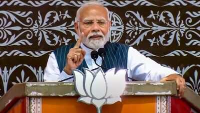 Doda: Prime Minister Narendra Modi addresses a public meeting ahead of the upcoming Jammu and Kashmir assembly elections, in Doda district. (PTI) Doda: Prime Minister Narendra Modi addresses a public meeting ahead of the upcoming Jammu and Kashmir assembly elections, in Doda district. (PTI)