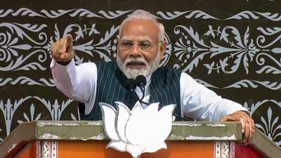 Prime Minister Narendra Modi addressing a BJP rally for the Jammu and Kashmir assembly elections in Doda on Saturday. (ANI Photo) Prime Minister Narendra Modi addressing a BJP rally for the Jammu and Kashmir assembly elections in Doda on Saturday. (ANI Photo)