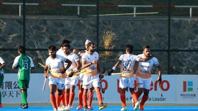 Skipper Harmanpreet Singh scored a brace as India beat Pakistan 2-1 on Saturday. (Hockey India) Skipper Harmanpreet Singh scored a brace as India beat Pakistan 2-1 on Saturday. (Hockey India)