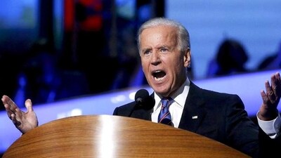 US president Joe Biden addresses the final session of the Democratic National Convention in Charlotte, North Carolina. Reuters/Eric Thayer US president Joe Biden addresses the final session of the Democratic National Convention in Charlotte, North Carolina. Reuters/Eric Thayer