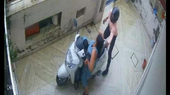 A CCTV footage of the incident. (HT Photo)