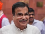 Union Minister Nitin Gadkari at Parliament House complex at Parliament House complex during the Monsoon session, in New Delhi. (File)