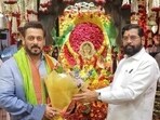 Salman Khan at Eknath Shinde's residence for Ganesh Chaturthi celebration