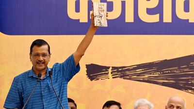 Arvind Kejriwal on Sunday, when he announced he would be stepping down as Delhi CM. (Arvind Yadav/HT Photo) Arvind Kejriwal on Sunday, when he announced he would be stepping down as Delhi CM. (Arvind Yadav/HT Photo)
