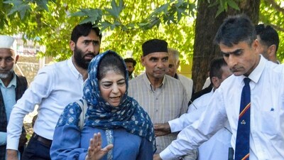 Anantnag: PDP President Mehbooba Mufti during a public rally ahead of J&K Assembly polls in Anantnag district, Thursday, Sept. 12, 2024. (PTI Photo) Anantnag: PDP President Mehbooba Mufti during a public rally ahead of J&K Assembly polls in Anantnag district, Thursday, Sept. 12, 2024. (PTI Photo)