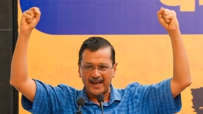 Arvind Kejriwal addresses a party workers' meeting, in New Delhi, Sunday. (PTI ) Arvind Kejriwal addresses a party workers' meeting, in New Delhi, Sunday. (PTI )