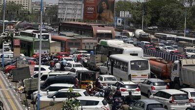 Pune city traffic police announced there is a ban on entry of heavy vehicles in the city for almost 48 hours on September 17 -18. (REPRESENTATIVE PHOTO) Pune city traffic police announced there is a ban on entry of heavy vehicles in the city for almost 48 hours on September 17 -18. (REPRESENTATIVE PHOTO)