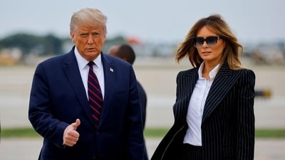 US President Donald Trump walks with first lady Melania Trump at Cleveland Hopkins International Airport in Cleveland, Ohio, on September 29. (REUTERS FILE) US President Donald Trump walks with first lady Melania Trump at Cleveland Hopkins International Airport in Cleveland, Ohio, on September 29. (REUTERS FILE)