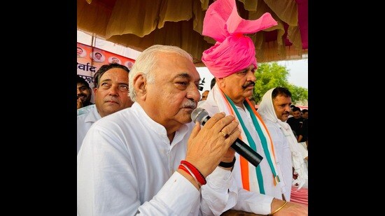 Former chief minister Bhupinder Singh Hooda on Sunday warned criminals to either give up crime or leave the state by October 8, otherwise he will take strict action against them if the Congress forms the government in the state. (Credit: Facebook)
