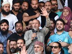 Kashmir, India - September. 12, 2024: Baramulla Member of Parliament and leader of Awami Ittehad Party (AIP) Sheikh Abdul Rashid, also known as Engineer Rashid, during a assembly election rally at Baramulla some 55 kilometers (34 miles) north of Srinagar,on September 12, 2024.(Photo By Waseem Andrabi /Hindustan Times)-- 