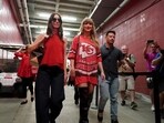 Taylor Swift arrives before the start of an NFL football game between the Kansas City Chiefs and the Cincinnati Bengals Sunday, Sept. 15, 2024, in Kansas City, Mo. 