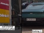 A video of luxury cars at Zomato and Blinkit's Gurugram headquarters has gone viral online