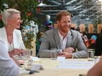 In Dublin, Prince Harry and Meghan Markle were pictured conversing with leaders and members sat at a round table at Dogpatch Labs, a digital startup and innovation hub with over 500 members. In Dublin, Prince Harry and Meghan Markle were pictured conversing with leaders and members sat at a round table at Dogpatch Labs, a digital startup and innovation hub with over 500 members.