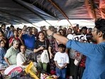 Junior doctors of the RG Kar Medical College and Hospital protest against the rape-murder in Kolkata on Monday. (PTI) Junior doctors of the RG Kar Medical College and Hospital protest against the rape-murder in Kolkata on Monday. (PTI)