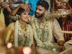 Megha Akash married Saai Vishnu in a traditional south Indian ceremony.