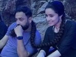 Shraddha Kapoor and director Amar Kaushik on the sets of Stree 2