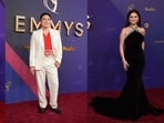 Jennifer Aniston, Bowen Yang and Selena Gomez at the red carpet of Emmys 2024.
