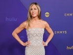 Jennifer Aniston poses for a Red Carpet portrait at the 76th Emmy Awards on Sunday.