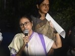Chief minister Mamata Banerjee interacts with media after meeting with protesting doctors at her Kalighat residence in Kolkata on September 16, 2024.(HT Photo/ Samir Jana) Chief minister Mamata Banerjee interacts with media after meeting with protesting doctors at her Kalighat residence in Kolkata on September 16, 2024.(HT Photo/ Samir Jana)
