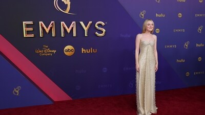 Dakota Fanning poses for a Red Carpet portrait at the 76th Emmy Awards. (Danny Moloshok/Invision/AP) Dakota Fanning poses for a Red Carpet portrait at the 76th Emmy Awards. (Danny Moloshok/Invision/AP)