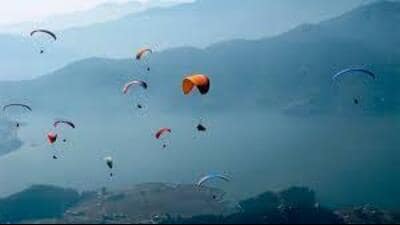 Billing Paragliding Association president Anurag Sharma said, “Paragliding activities resumed and today around 300 tandem flights were made on the first day. The activities, however, will increase in the coming days, with over 1,000 tandem flights in a day,” he said. (HT File) Billing Paragliding Association president Anurag Sharma said, “Paragliding activities resumed and today around 300 tandem flights were made on the first day. The activities, however, will increase in the coming days, with over 1,000 tandem flights in a day,” he said. (HT File)