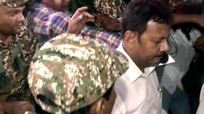 Ghosh was arrested in the rape and murder case along with Abhijit Mondal on Saturday. (ANI photo) Ghosh was arrested in the rape and murder case along with Abhijit Mondal on Saturday. (ANI photo)