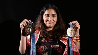 Manu Bhaker, Olympic shooting star, shares her anger management tips: deep breaths and punching. (RAJ K RAJ /HT PHOTO) Manu Bhaker, Olympic shooting star, shares her anger management tips: deep breaths and punching. (RAJ K RAJ /HT PHOTO)
