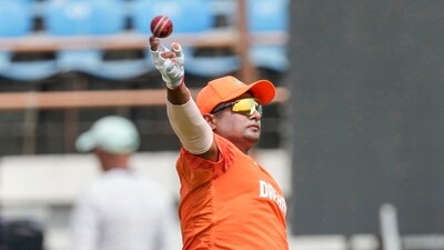 Sarfaraz Khan has joined Team India in Chennai ahead of first Test against Bangladesh. (AP) Sarfaraz Khan has joined Team India in Chennai ahead of first Test against Bangladesh. (AP)