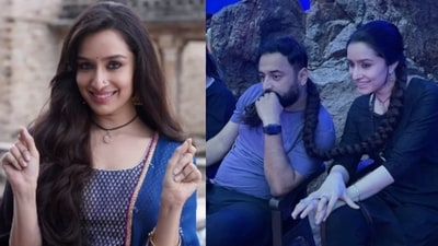 Shraddha Kapoor and director Amar Kaushik on the sets of Stree 2 Shraddha Kapoor and director Amar Kaushik on the sets of Stree 2