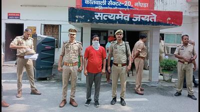 The man, identified as Sohan Singh, aged around 30 years, had been tasked by the information department (Gautam Budh Nagar district) on contract to operate the DM’s X account. (HT Photo) The man, identified as Sohan Singh, aged around 30 years, had been tasked by the information department (Gautam Budh Nagar district) on contract to operate the DM’s X account. (HT Photo)