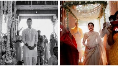 Aditi Rao Hydari and Siddharth shared pictures from their wedding on Instagram.