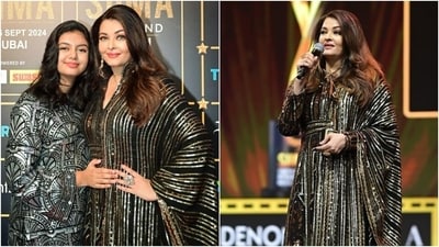 Aishwarya Rai attends the SIIMA Awards 2024 with Aaradhya in Dubai. Aishwarya Rai attends the SIIMA Awards 2024 with Aaradhya in Dubai.
