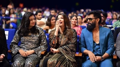 Aishwarya Rai with Aaradhya Bachchan and Vikram at SIIMA 2024. (Instagram/ SIIMA) Aishwarya Rai with Aaradhya Bachchan and Vikram at SIIMA 2024. (Instagram/ SIIMA)