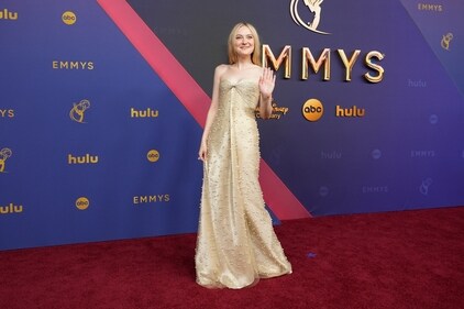 Dakota Fanning arrives at the 76th Primetime Emmy Awards. (Jae C. Hong/Invision/AP)