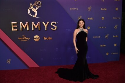 Selena Gomez arrives at the 76th Primetime Emmy Awards. (Richard Shotwell/Invision/AP)