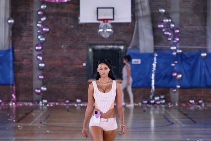 A model presents a creation for the Sinead Gorey Spring/Summer 2025 fashion show. (Photo by BENJAMIN CREMEL / AFP) A model presents a creation for the Sinead Gorey Spring/Summer 2025 fashion show. (Photo by BENJAMIN CREMEL / AFP)